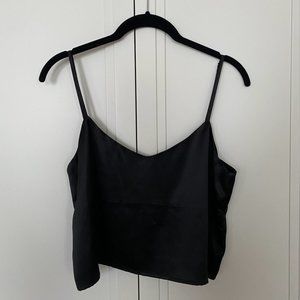 Reformation Black Silk Top